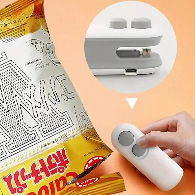 Mini Selador de Embalagens Portátil - Prático e Hermético