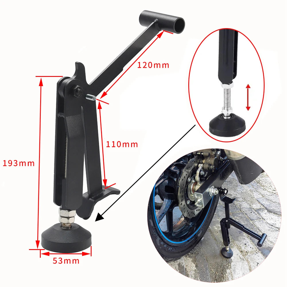 Cavalete de Elevação Portátil Pró - Suporte Lateral para Moto