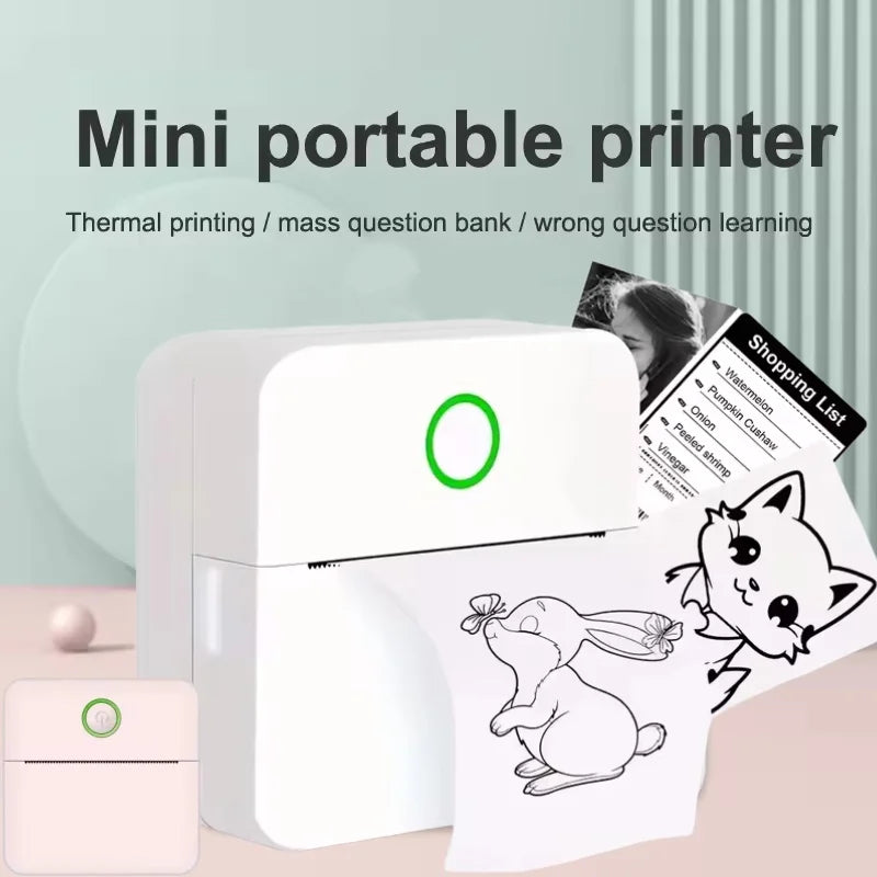 Mini Impressora Térmica Portátil Bluetooth - Sem Tinta